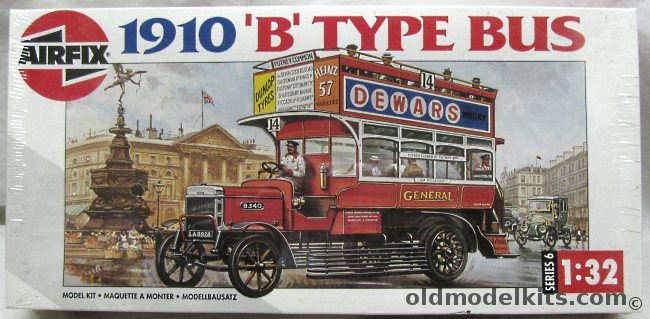 Airfix 1/32 1910 B Type 'Old Bill' City Bus, 06443 plastic model kit